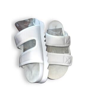 Timberland White Dual-Strap Slide Sandals